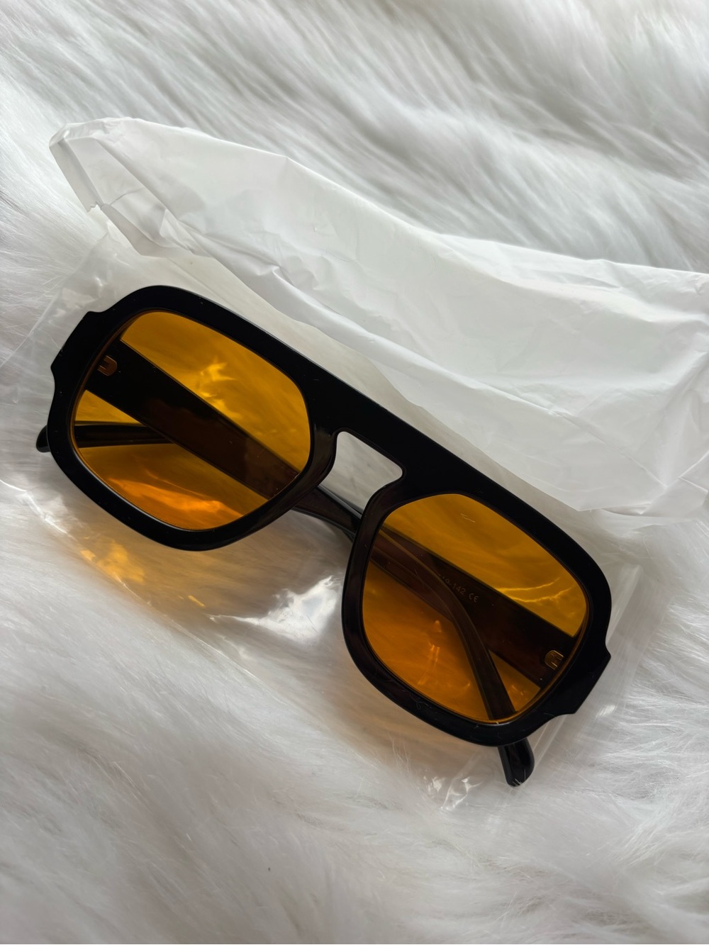 Amazon Black Sunglasses with Amber Lenses